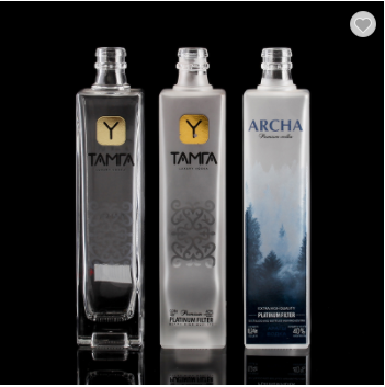 glass vodka delicate transparent bottles